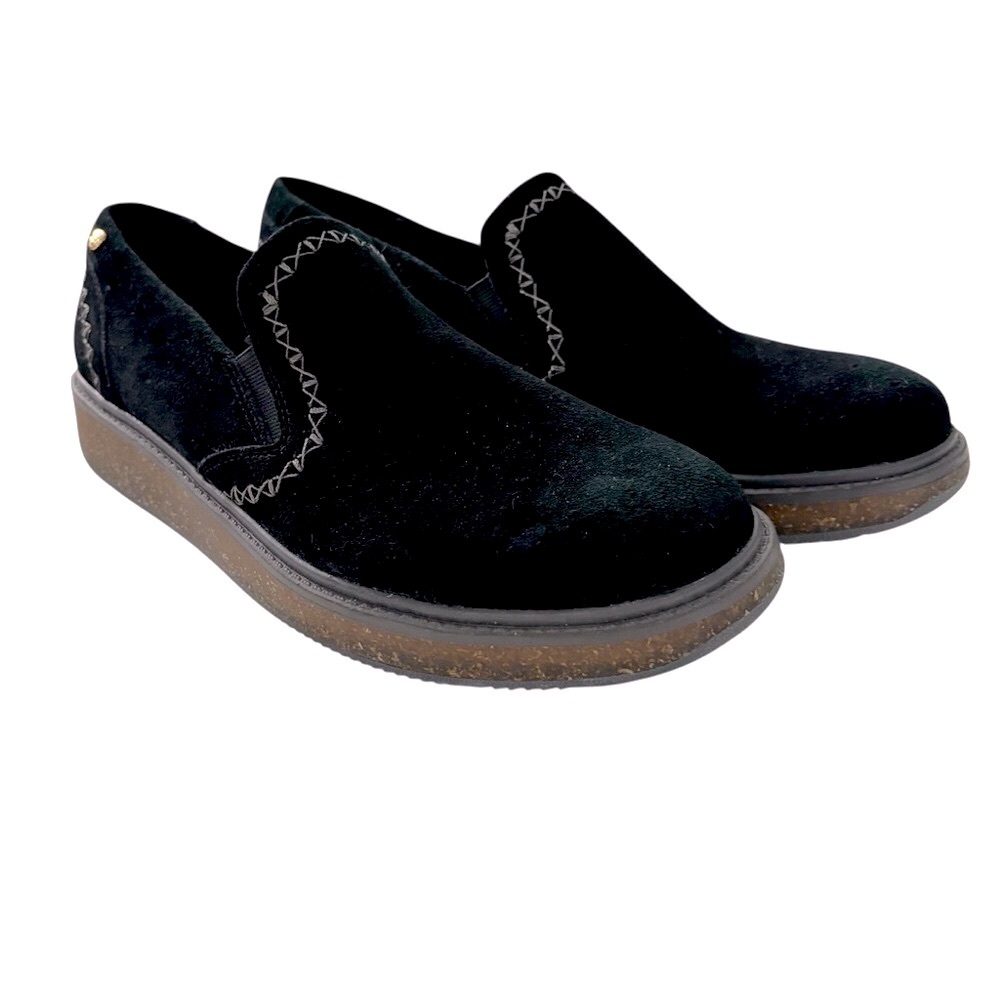 Earth Elements Shoes Amelia Suede Slip Ons Black Size 12 New Without Tags